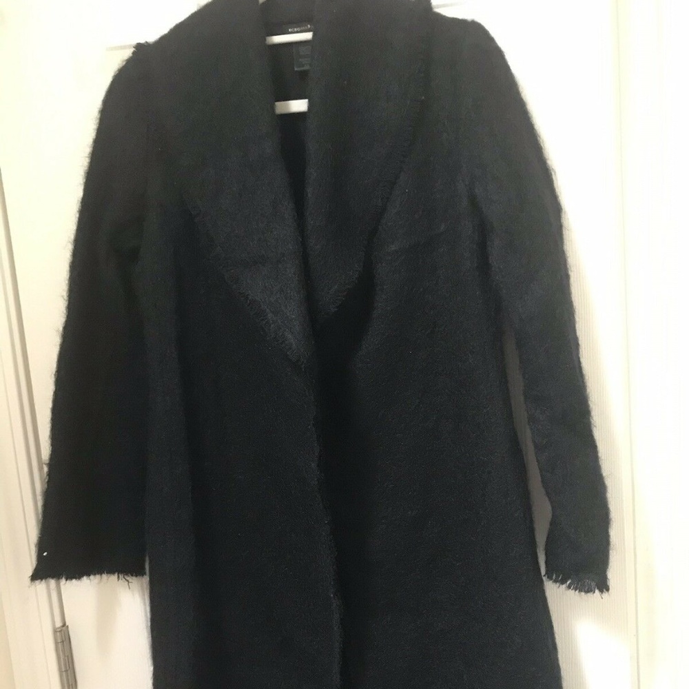 BCBG Maxazria Black Wool Long Coat/Jacket